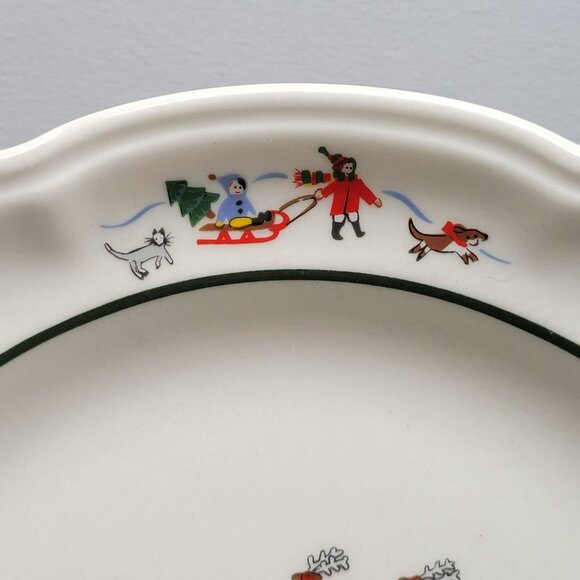 Pfaltzgraff Snow Village Luncheon Plate, Set of 2, c.1990s - Picture 4 of 11